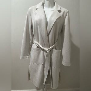 T Tahari faux suede cardigan size XS